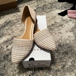 LC Lauren Conrad Cream Woven Flats